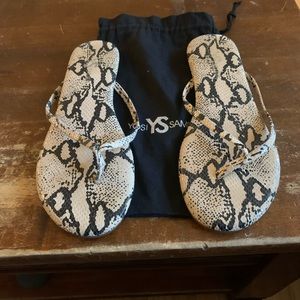 Yosi Samra snake print slides size 9